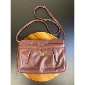 Vintage 80s 90s ETIENNE AIGNER S Leather Shoulder Bag Mini Handbag Purse OXBLOOD